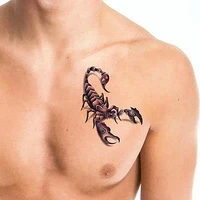 men fashion cool funny 3d scorpion king temporary waterproof tattoo sticker