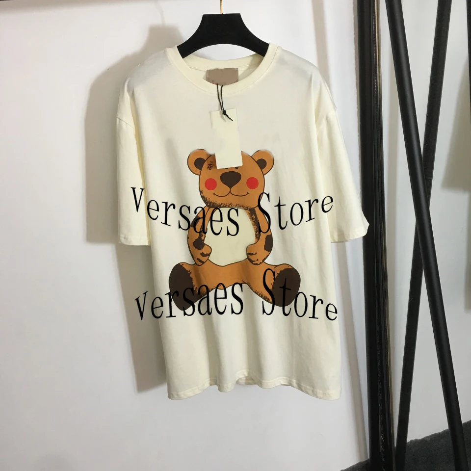 

21 Роскошная брендовая одежда с рисунком героев из мультфильмов, с буквенным принтом; Модная Женская Топ Темперамент Круглый воротник униве...