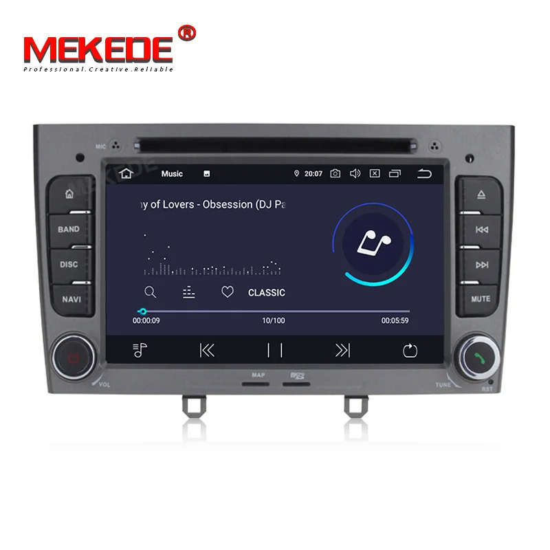 Android 9 0 8 Core 4 + 64G автомобильный DVD плеер GPS навигация для Peugeot 408 308 308SW аудио Радио