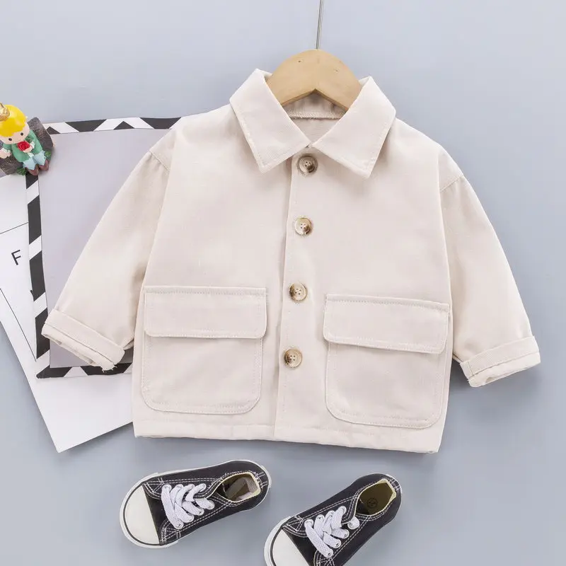 

Boys Girls Coat Fashion Baby Jacket Clothes New Korean Style Boys Casual Jacket Children All-match Handsome Coat Boy Clothes