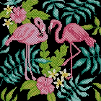 

Magazine-Pink Flamingo Needlework,For Embroidery,DIY 14CT Unprinted Arts Cross stitch kits Set Cross-Stitching Home Decor