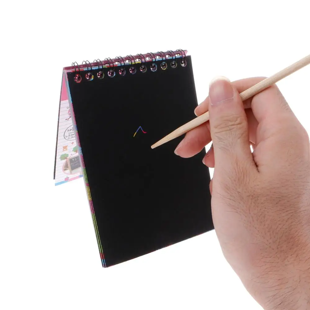 Scratch Scraping Book Art Magic Painting Paper Drawing Stick Детская обучающая игрушка | Канцтовары для