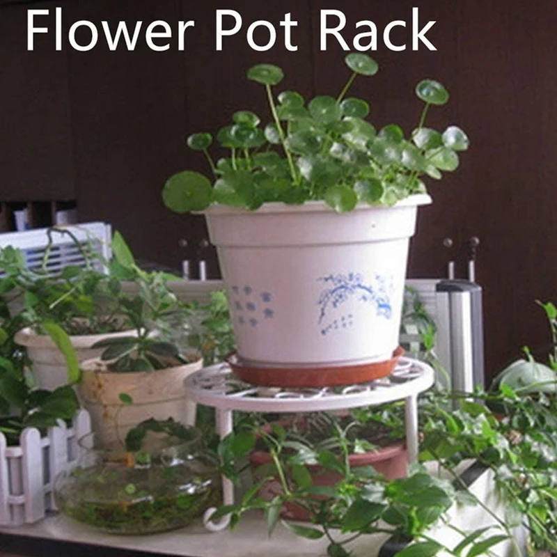 

Plant Pot Stands, Indoor and Outdoor Flower Pot Stand, Round Shelf for Garden Decorations