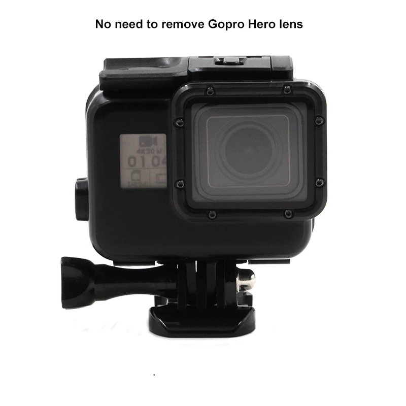 TELESIN Black 45M Diving waterproof housing case with touchable LCD screen cover for Gopro hero 7/6/5 go pro hero7 | Электроника
