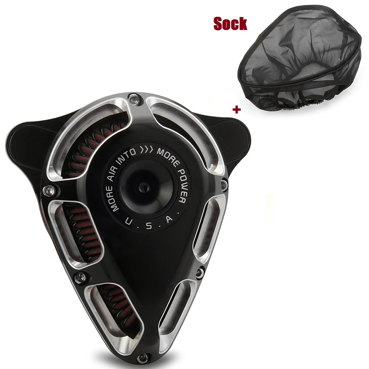 

Поворотный красный фильтр Rain Socker Cover для harley Touring FLHX FLHR FLTR FLHT 2008-2016