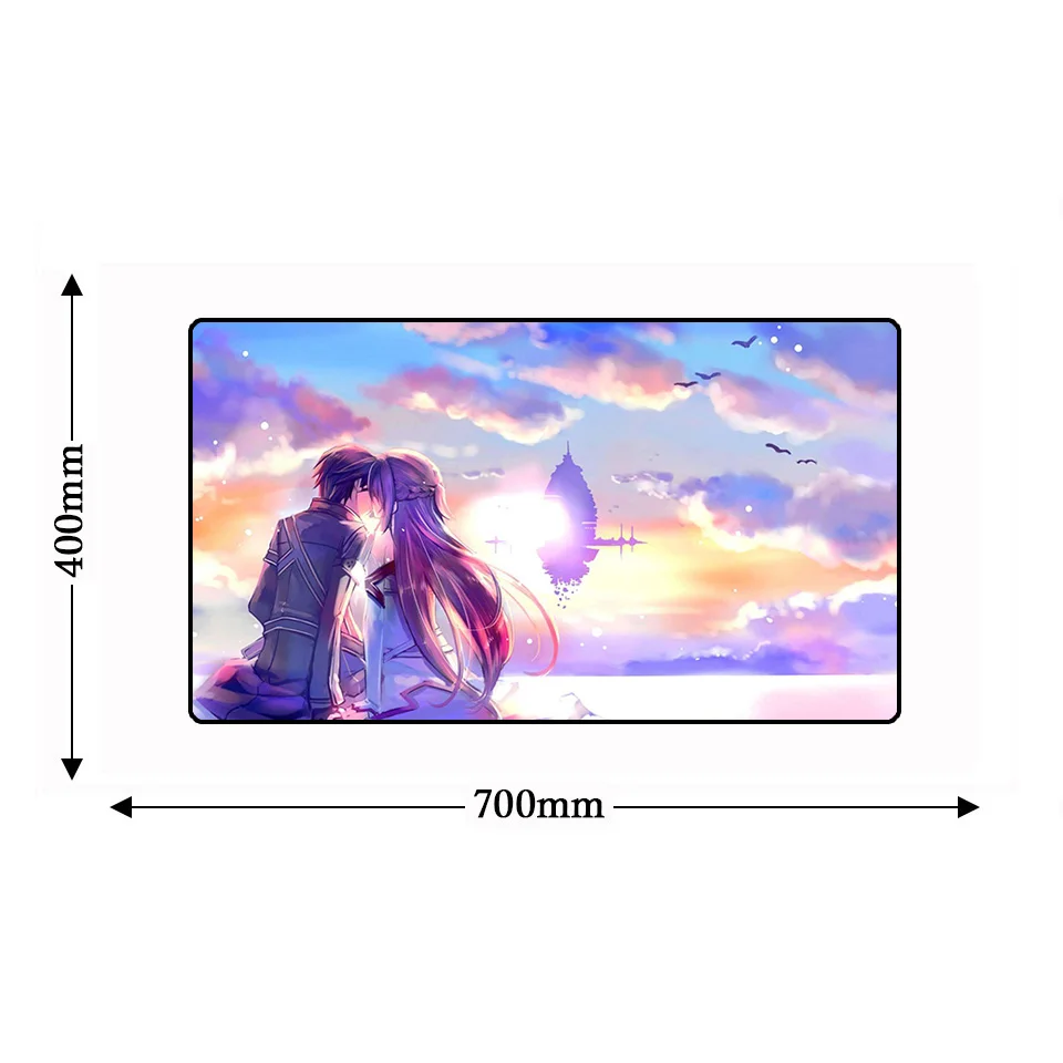 Большой Коврик для компьютерной мыши с рисунком из мультфильма Love Anime Lockedge Girl