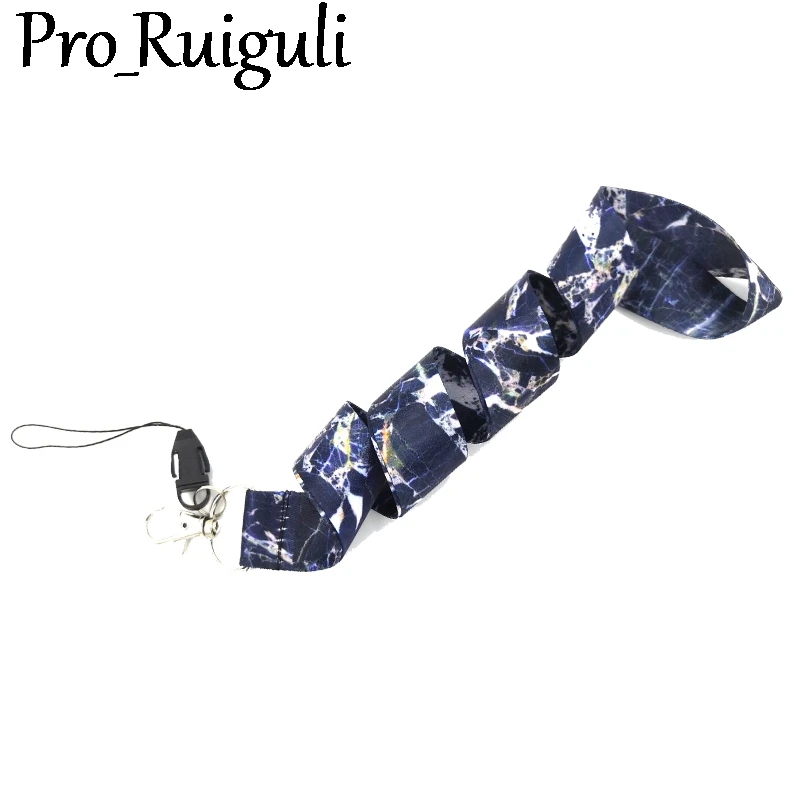 Черный мрамор узор зерна шейный ремешок брелок мобильный телефон держатель