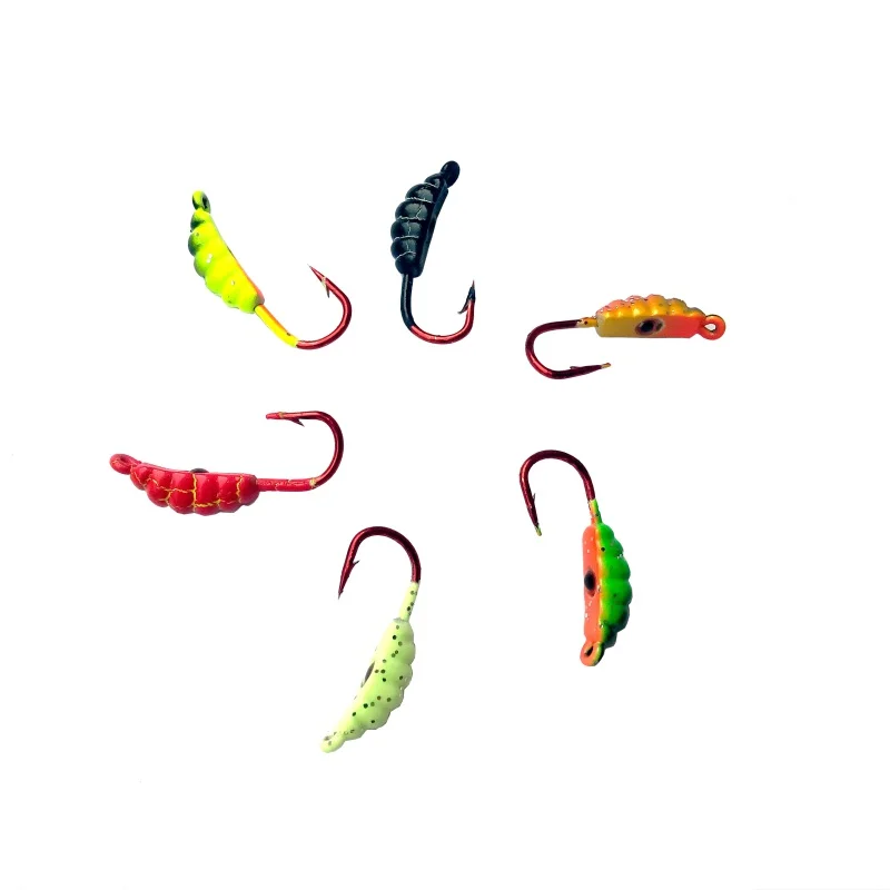 6 шт./лот приманка с крючком для зимней подледной рыбалки 2 см 1 4 г миниатюрная