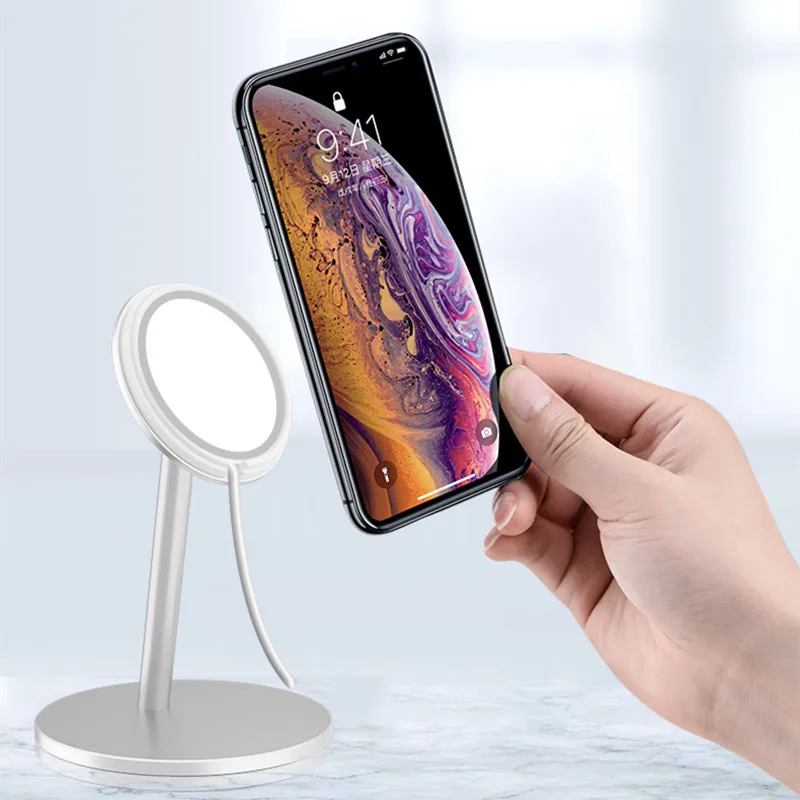 

Phone Holder For Magsafe Charger Desk Rotation Magnetic Stand Angle Macsafe Cradle Bracket Support For iPhone 12 13 Pro Max Mini
