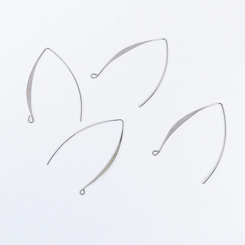rhodium 20 шт./партия V образный плоский ушной крючок французские крючки для серьг наборы проволочные базовые настройки для DIY серьги для изготовления ювелирных изделий - Цвет: rhodium