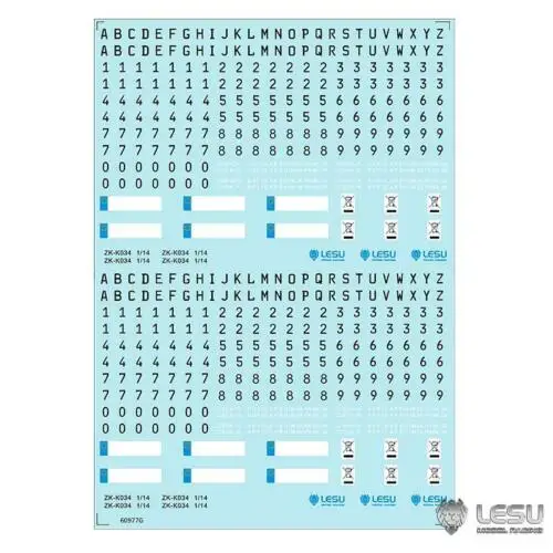 

LESU 1/14 RC наклейка для TAMIYA трактора грузовика самосвала модели TH16967-SMT5