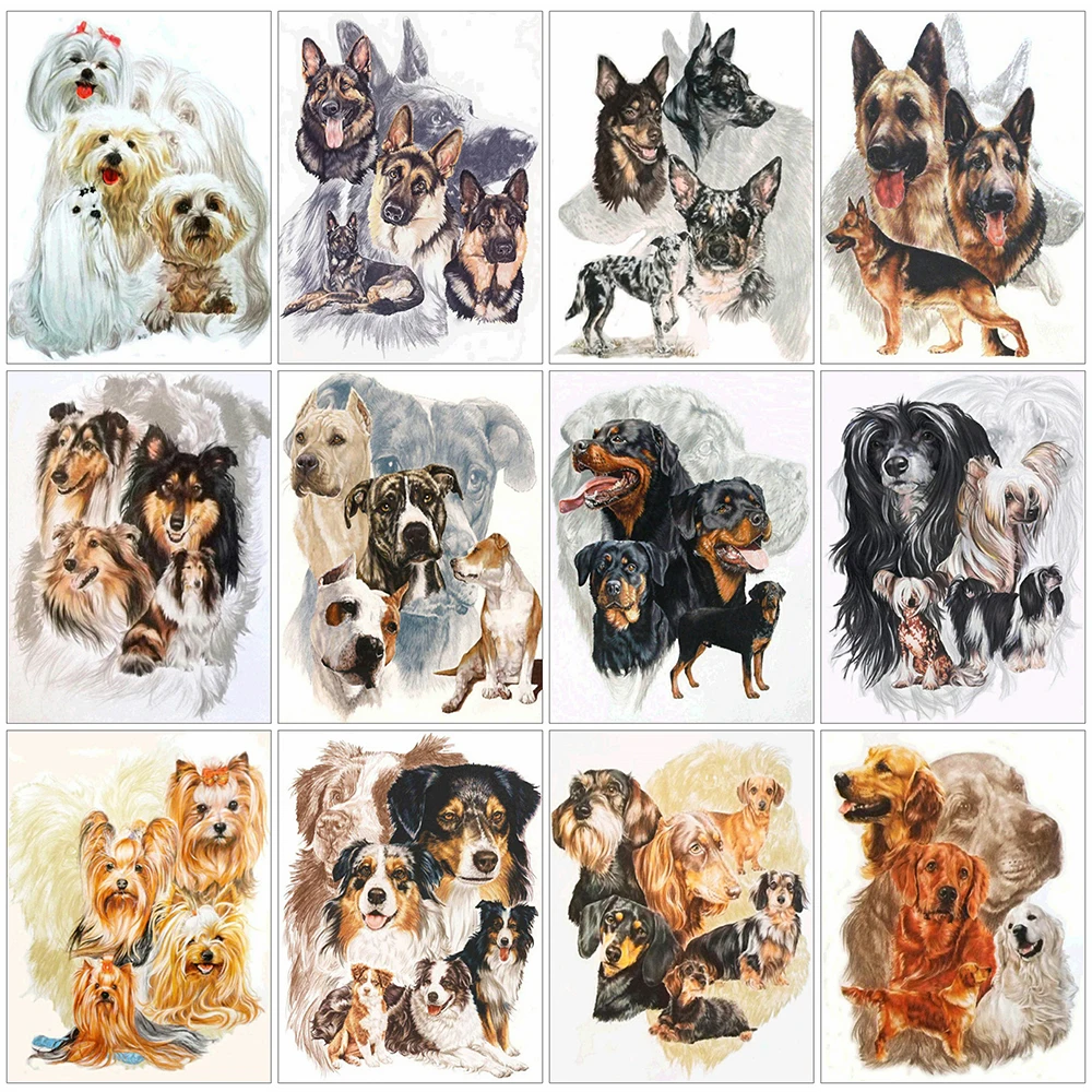 

Diy 5d Full Painting Diamond Painting Embroidery Animal Dog Cross Stitch Square Round Diamond Mosaic Decoration Hobby Gift