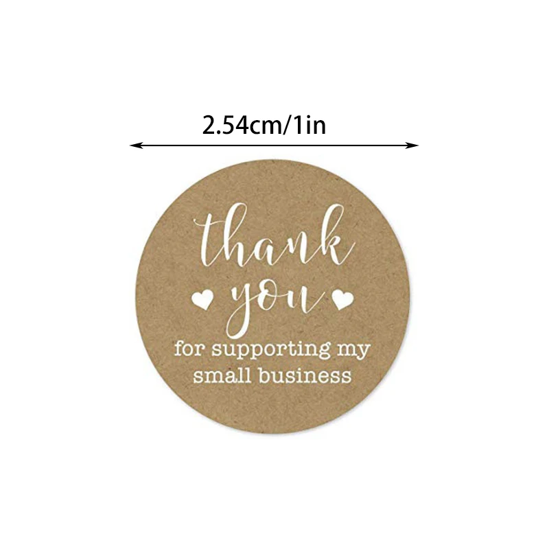 

500 PCS Self-adhesive Tape with Thank You for Supporting Type Self-adhesive Tape Kitchen Baking Seal Self-adhesive Tape