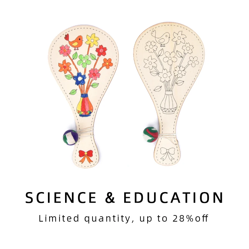 SZ Паровая картина деревянная игрушка ракетка граффити игрушки для детей DIY