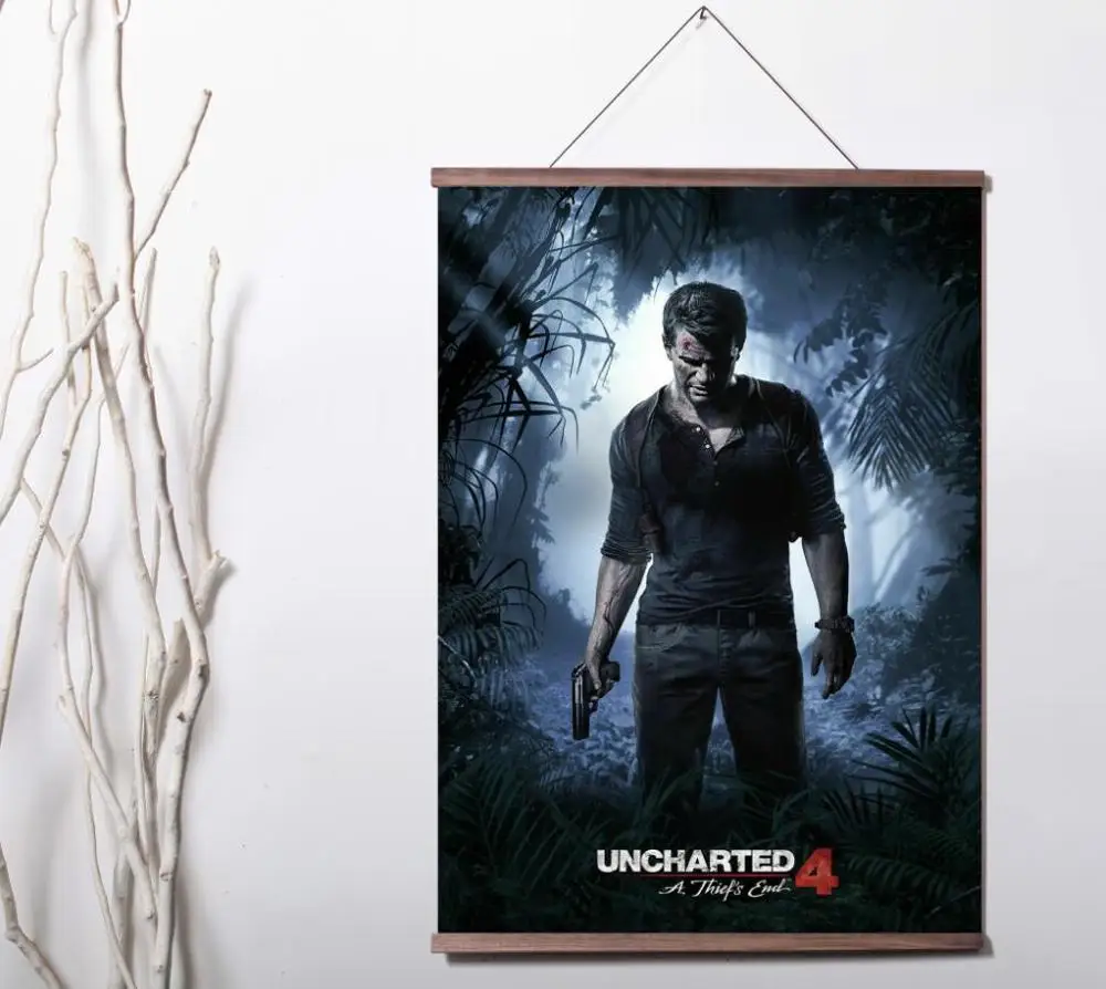 Неокрашенный 4 художественный плакат на холсте декоративная картина с подвесным