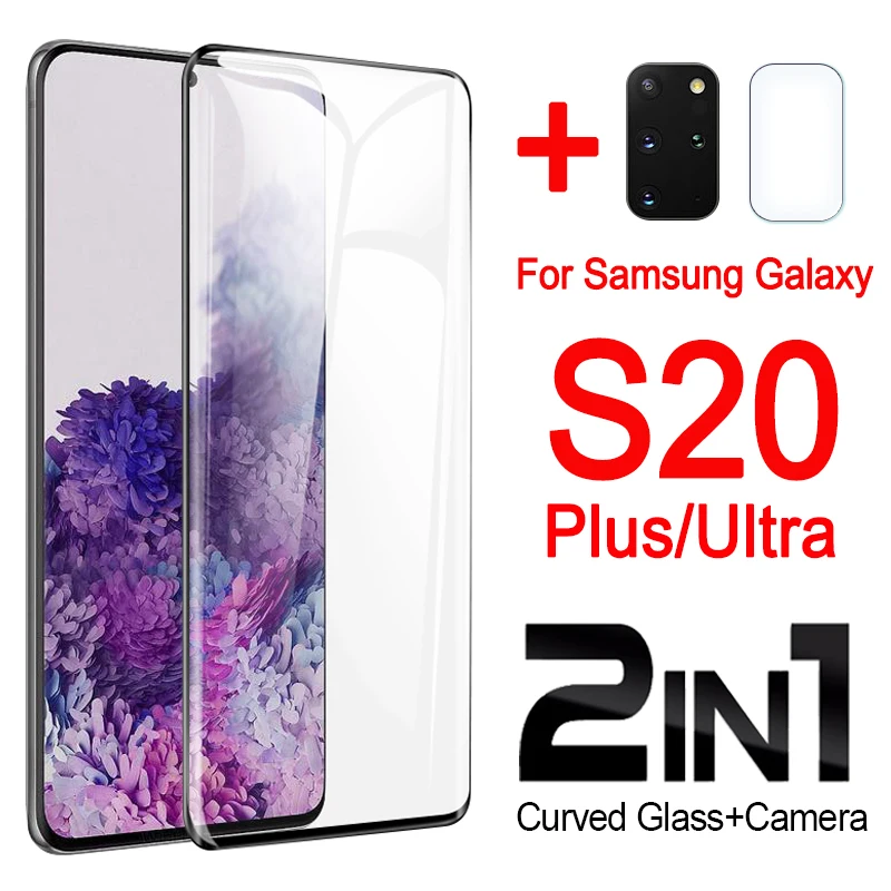 Защитное стекло s20 закаленное для samsung galaxy s 20 plus 2 в 1 | Мобильные телефоны и