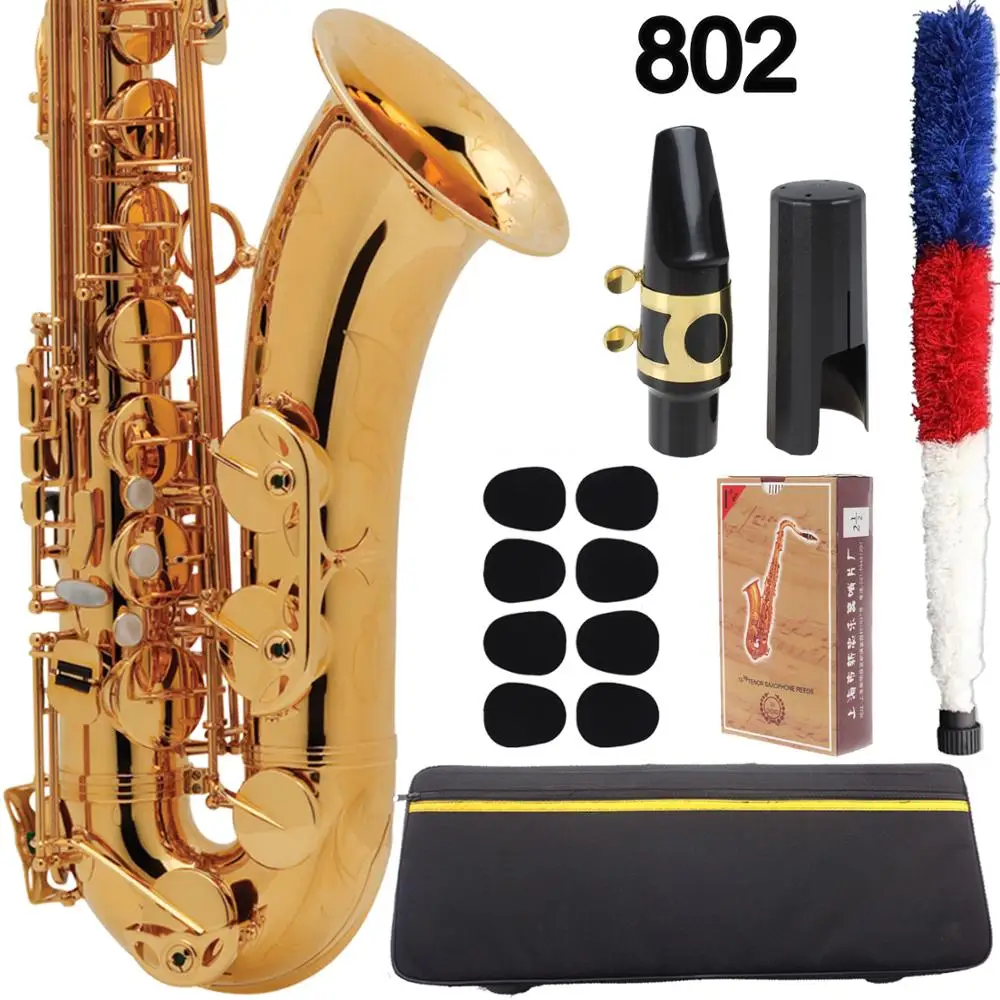 Музыкальный Fancier Club Tenor саксофон 802 SA80 II золотой лак B flat Sax Super Action 80 Series мундштук