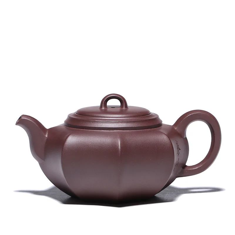 

Huanglong Mountain Purple Eggplant Mud Dark-red Enameled Pottery Teapot Famous Full Manual Teapot One Factory Old Artist Make