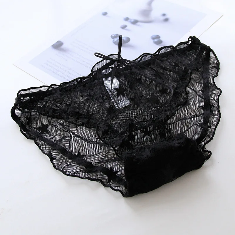 Нижнее белье для девочек 4 шт./лот кружевные трусики с низкой талией молодых