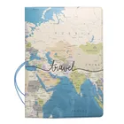 Креативная дорожная Обложка для паспорта, кошелек с надписью для мужчин и женщин, держатель для удостоверения личности из искусственной кожи, портативный дорожный аксессуар для посадки