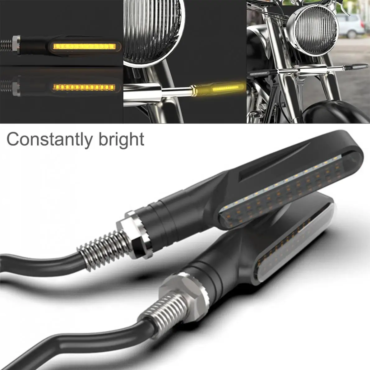 Светодиодный сигнальный фонарь для мотоцикла мигающий индикатор гибкая