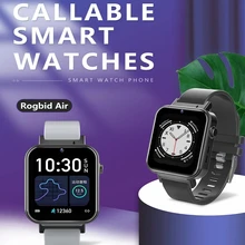 Rogbid Air 4G LTE Smart Watch 1.75 inch 320*385px Dual Mode Dual Chip Phone GPS+GLONASS 5ATM Android 9.1 Face Unlock Smart Watch