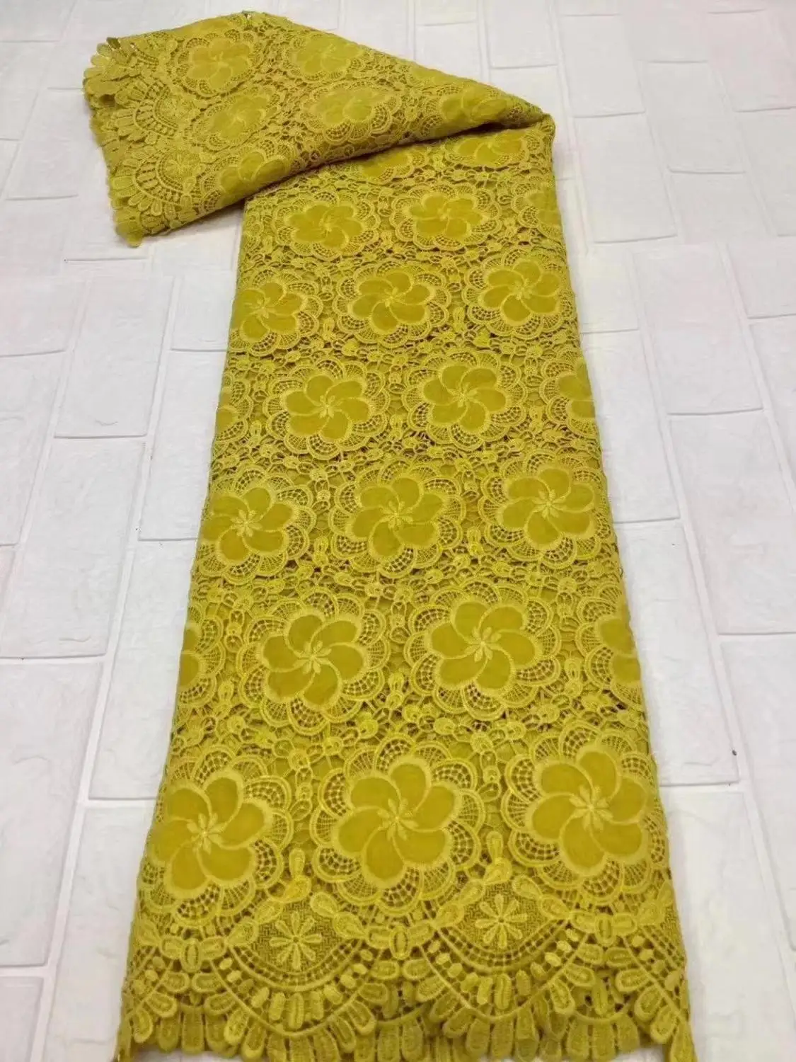 

French luxury embroidered lace fabric for banquet dress parties HS-011