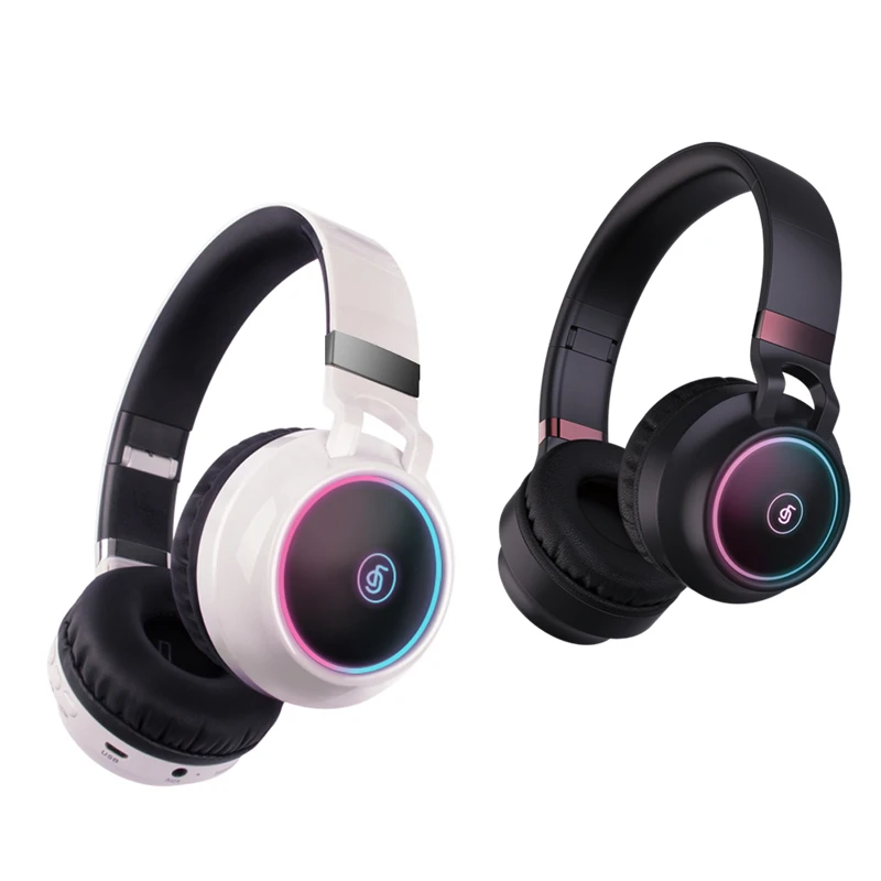 Новое поступление Красочный светодиодный Bluetooth 5 0 складные наушники