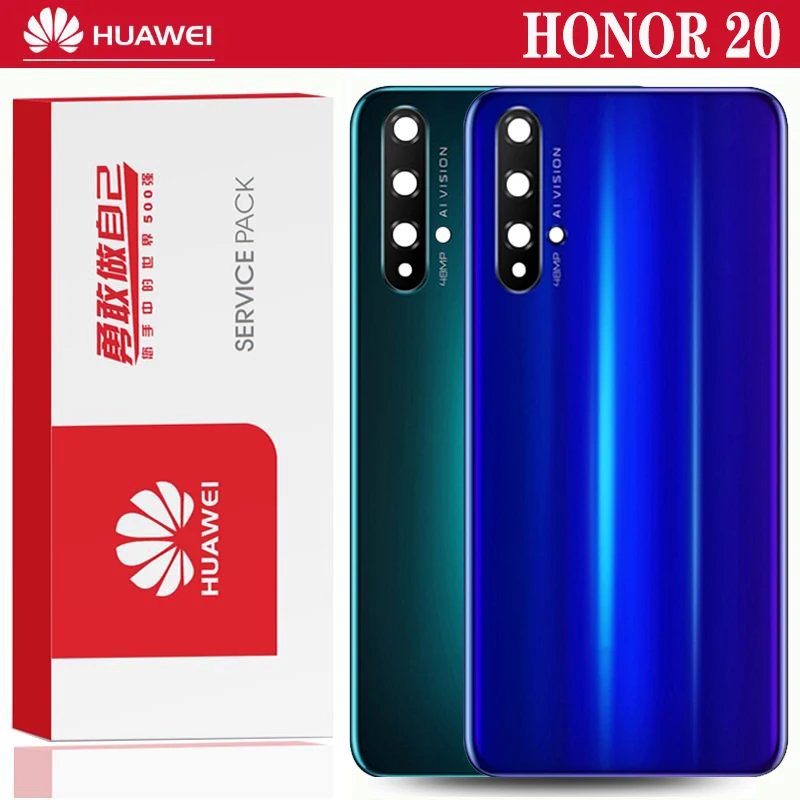 Задняя крышка для Honor 20 задняя батарейного отсека чехол Huawei pro Крышка с объективом