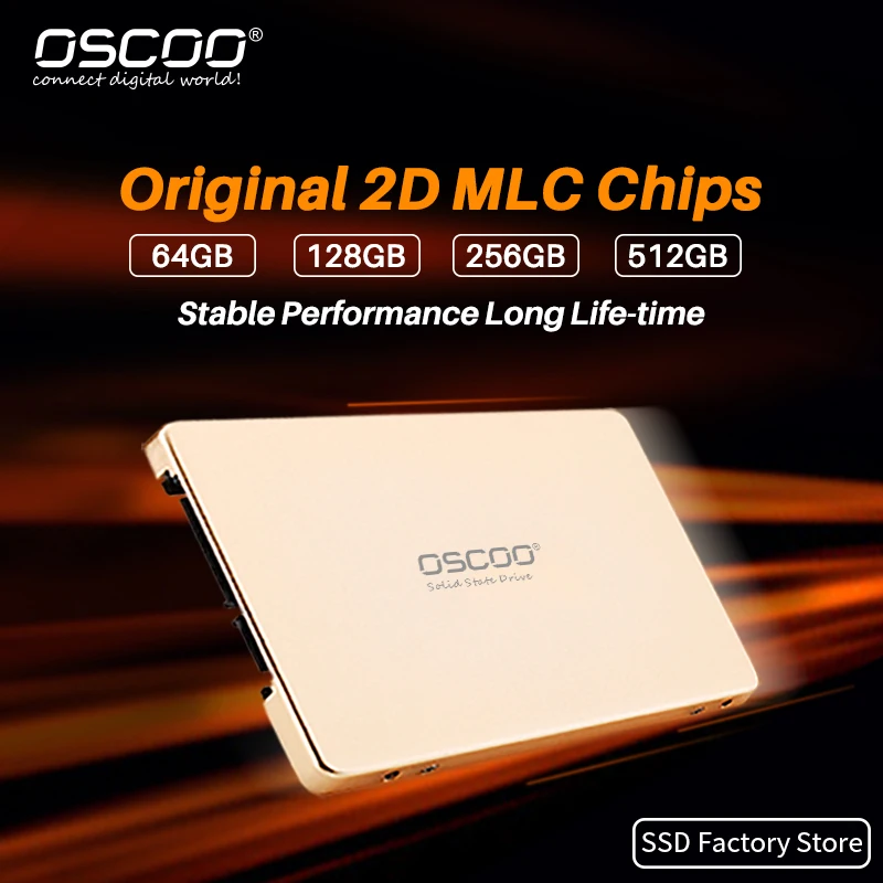 OSCOO 2 5 дюйма SSD SATA3 MLC оригинальные жесткие диски 128 ГБ 256 512 внутренний жесткий диск