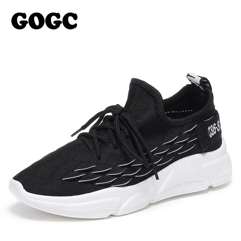 GOGC обувь; женские кроссовки; zapatos de mujer; женская повседневная обувь на платформе со шнуровкой для женщин; basket femme chaussures; обувь на плоской подошве; 690 - Цвет: G690-1