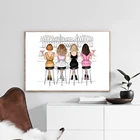 Настенная живопись на холсте, модные постеры и принты в скандинавском стиле для девочек и друзей, настенные картины для декора гостиной