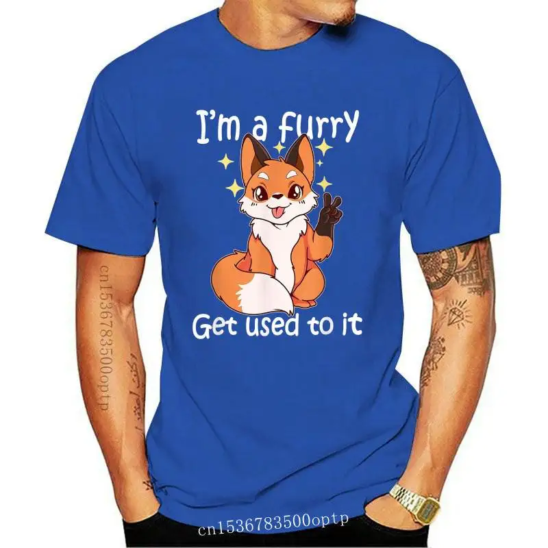 

Новый милый пушистый подарок Im A Furry Get Use To It футболка забавная черная хлопковая футболка подарок для мужчин