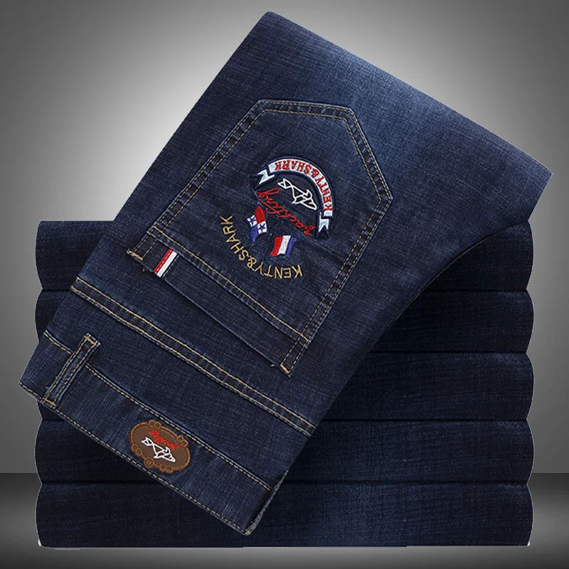 Джинсы мужские классические плотные на молнии стрейч 2021 | Мужская одежда