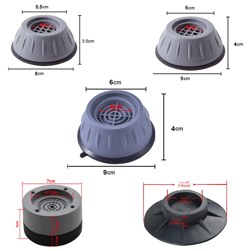Anti-Vibration Feet Pads Washing Machine Pads Stand Non-Slip Rubber Legs Feet Refrigerator Base Fixed Non-Slip Pad Furniture images - 6