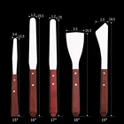 Нож для рисования в палитре, лопатка из нержавеющей стали, нож в палитре для рисования маслом, металлические ножи, деревянная ручка, нож для рисования, скребок для смешивания