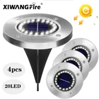 810121620 светодиодов Солнечный наземный свет s 4 упаковки Солнечный сад свет s водонепроницаемый свет подземный зондирование ландшафсветильник свет s для лужайки