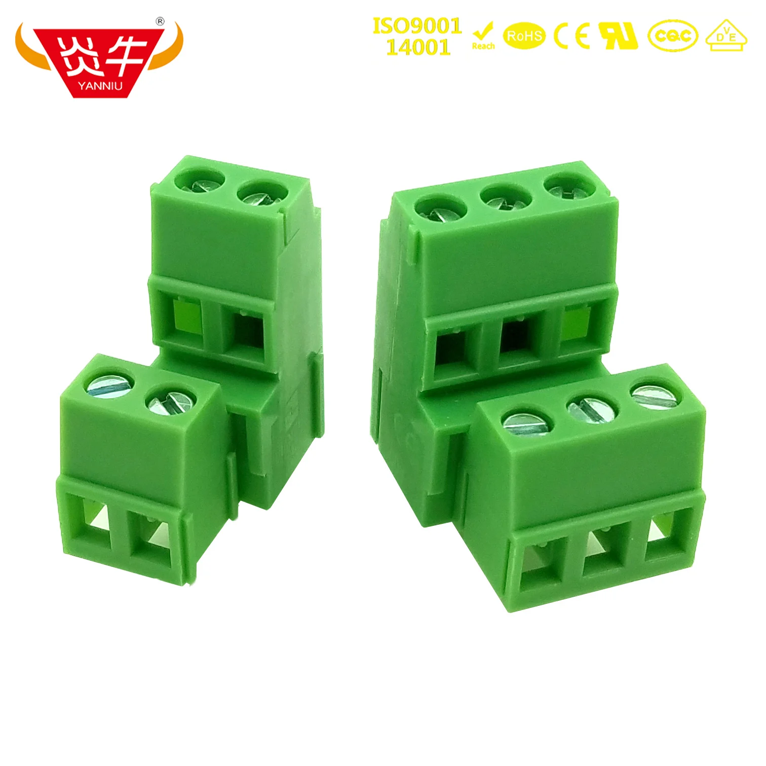KF128A KF128B 3 81 2P 3P печатная плата универсальные Винтовые клеммные колодки KF128HL DG381A мм