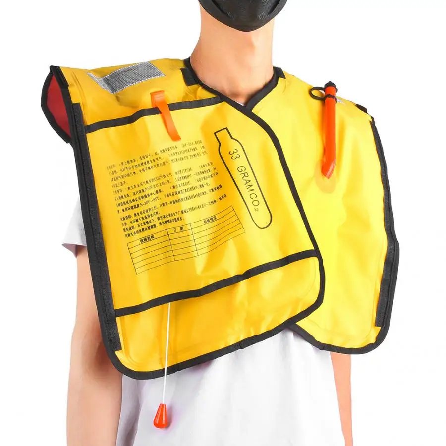 Спасательный жилет со свистком для взрослых Автоматический надувной