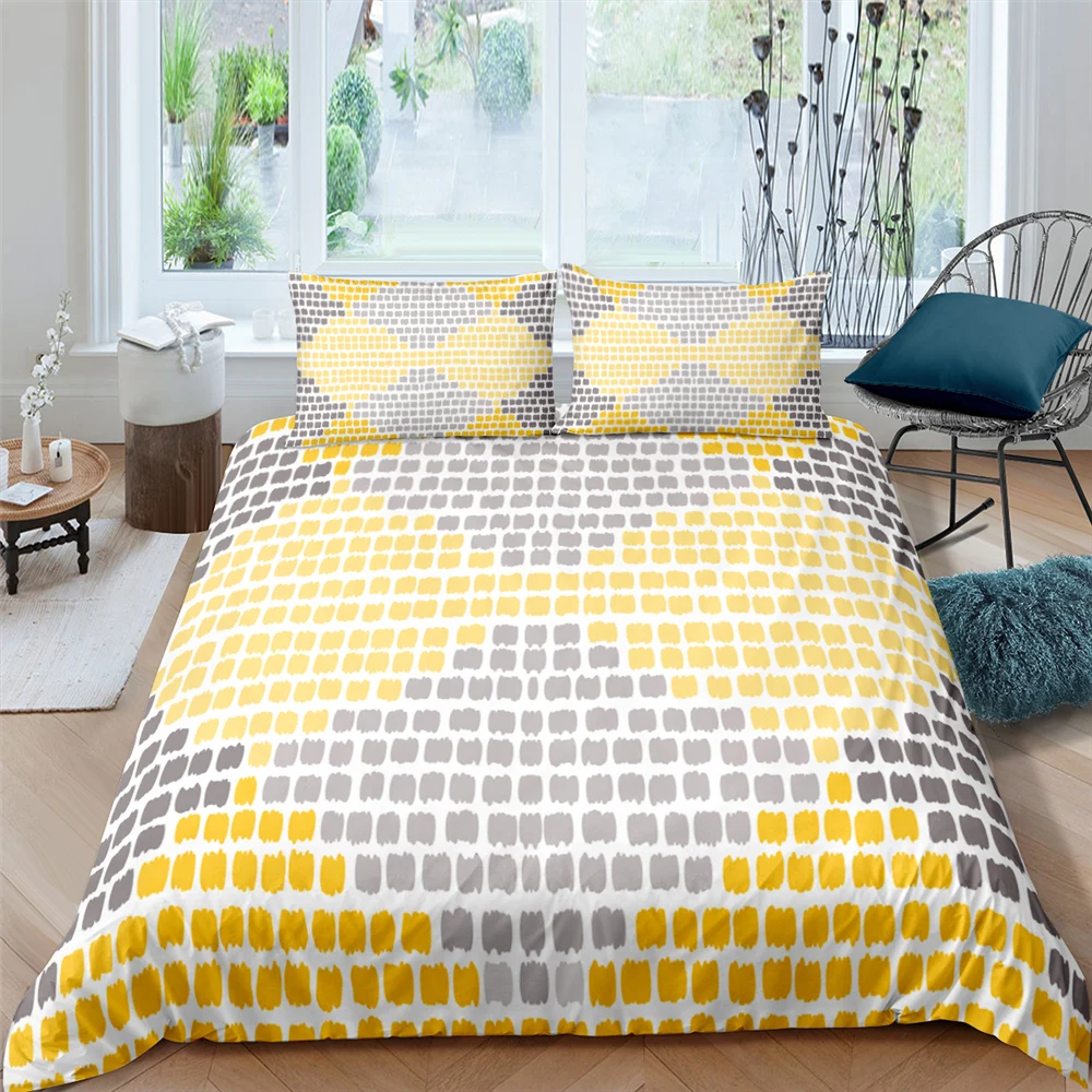 

Geometry Bedding Set Queen 3D Printed Duvet Cover Bedclothes 2/3pcs Home Textiles High Quality Colorful Funda De Edredn