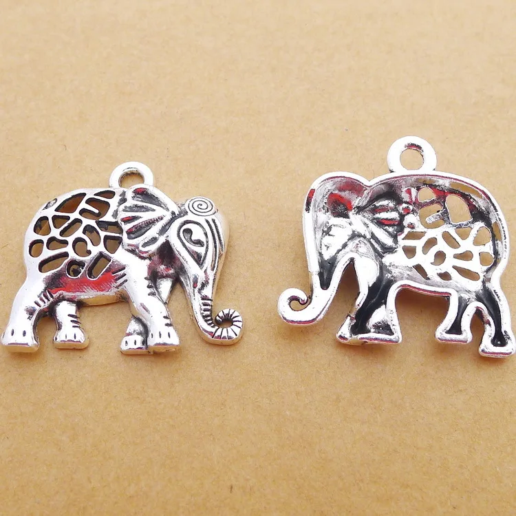 

LY149 27*28 мм 4,2 г сплав выдалбливают Слон античное серебро орнамент аксессуары DIY Шарм кулон 50 штук пакет
