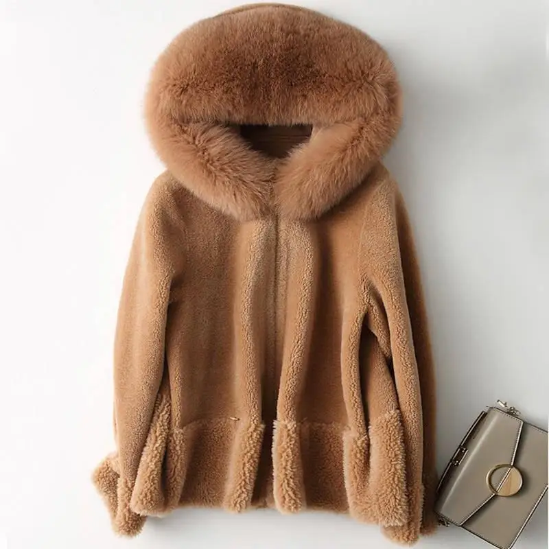 Новинка 2019 зимнее женское Свободное пальто из натурального Лисьего меха с