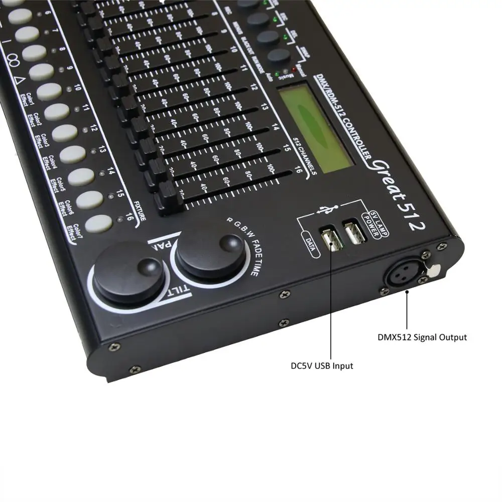Контроллер DMX и RDM 512 каналов консоль Dmx512 для сценического освещения работает с USB
