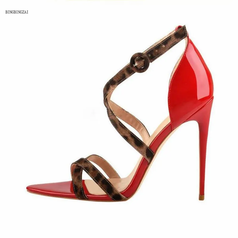 

The New Women's sandals shoes woman Authentic superstar 11CM Thin Heels Fashion Show high quality Wedding 3-13 14 BBZAI