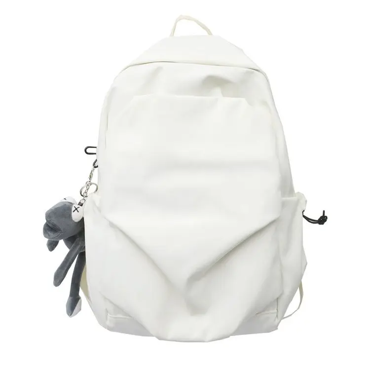 Backpack | Young Student Designer Style Haze Blue White Black Schoolbags for Middle School Students 2021