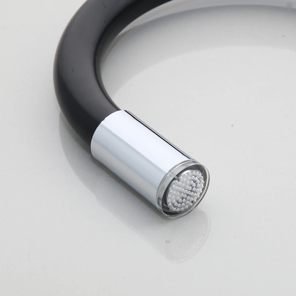 Кухонные краны KEMAIDI черные с поворотом на 360 градусов из латуни светодиодный torneira