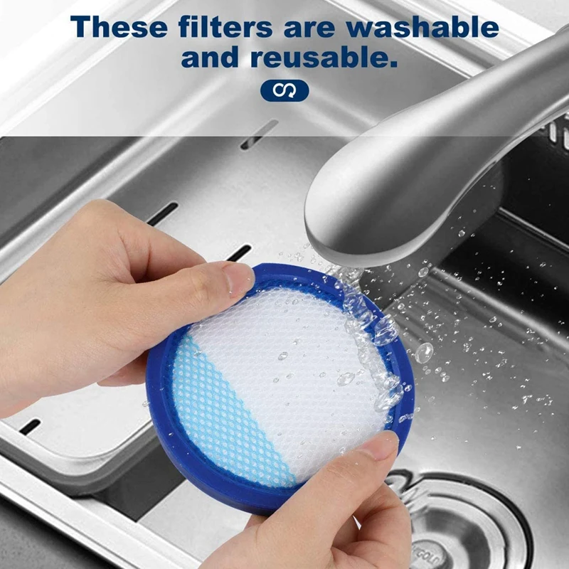 

6 Pack Replacement Vacuum Filter for Hoover React Whole Home & Hoover Fusion Cordless Vacuums,for BH53210/BH53100