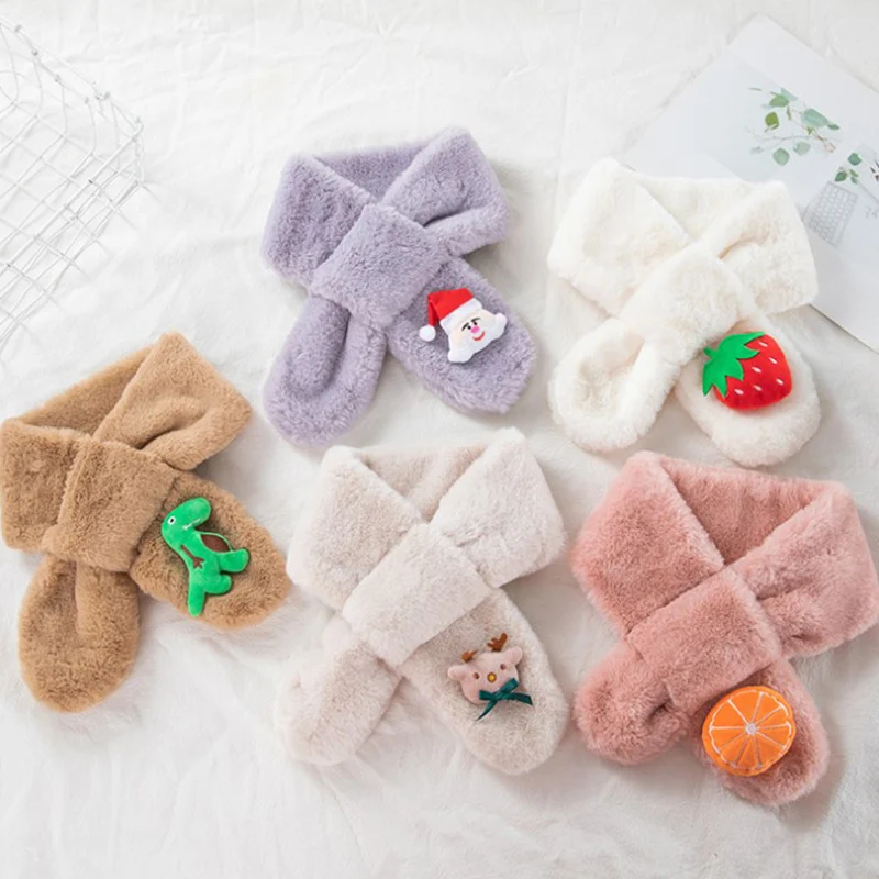 1 шт. зимние теплые толстые шарфы крест воротник шарф из искусственного меха