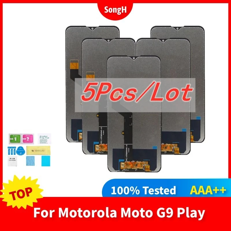 

5 pcs/lot Test 5.7'' ORIGINAL G9 Play LCD For Motorola Moto G9 Play Display Touch Screen Digitizer Replacement parts
