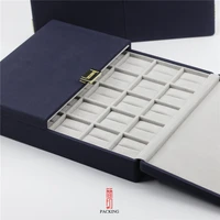 boutique portable jewelry storage box made of microfiber material ring necklace display collection storage box
